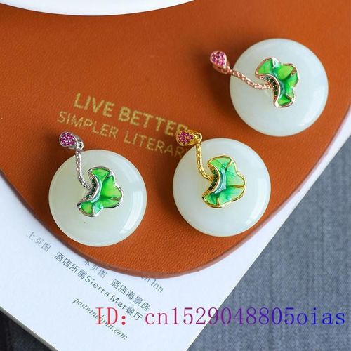 Pendentif En Jade Blanc Feuille De Lotus Pour Femmes, Collier Amulette, Bijoux À La Mode, Calcédoine En Argent 925, Cristal Naturel