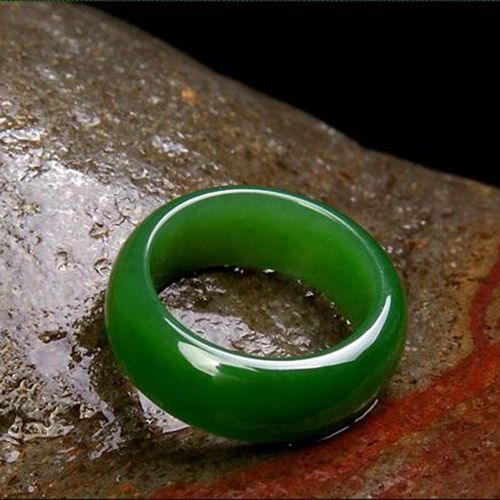 Bague En Jade Naturel Sculpté À La Main Pour Hommes Et Femmes, Jaspe Hetian Vert, Diamètre 14mm-23mm, Accessoires De Mode, Cadeaux Porte-Bonheur, Offre Spéciale