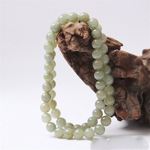 Jade Blanc Hétian Cyan Sculpté À La Main, Collier Avec Pendentif En Perles Rondes, Accessoires De Mode, Cadeaux De Chance Pour Hommes Et Femmes, Offre Spéciale