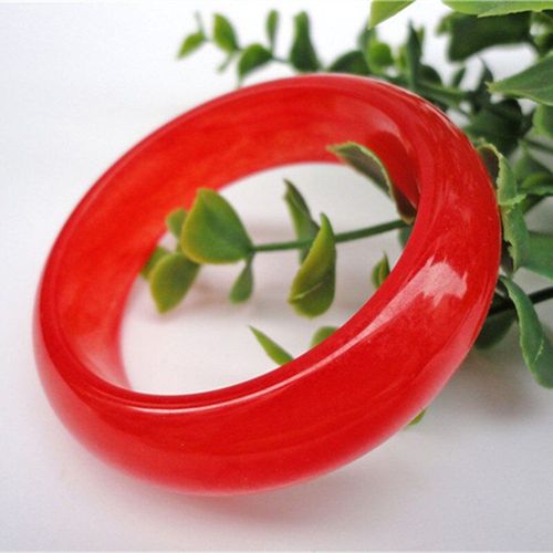 Bracelet En Jade Naturel Sculpté À La Main, Cornaline Rouge, Large Baranglet 56-62mm, Accessoires De Mode, Cadeaux De Chance Amul Pour Hommes Et Femmes, Offre Spéciale