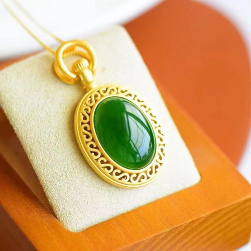 Amulette En Argent 925 Véritable Pour Homme, Bijoux Tendance, Cadeau, Breloques, Collier En Jade Vert, Pendentif En Zircon, Accessoires Naturels