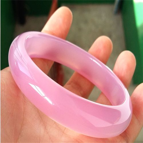 Bracelet Hibiscus Sculpté À La Main En Jade Rose, Baranglet 56-62mm, Amulette À La Mode Pour Hommes Et Femmes, Cadeaux De Chance, Offre Spéciale