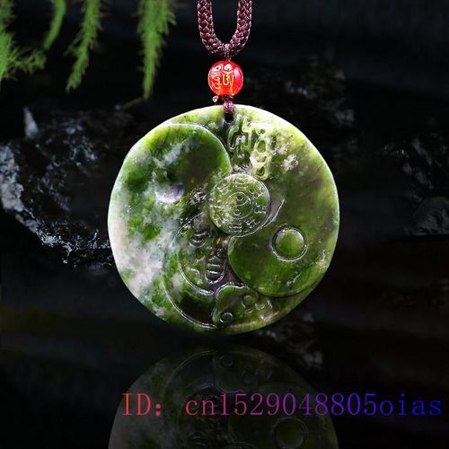 Pendentif En Pierre Précieuse Jade Tai Chi Pour Femmes, Accessoires, Breloque Naturelle, Amulette, Bijoux Chinois, Collier Sculpté