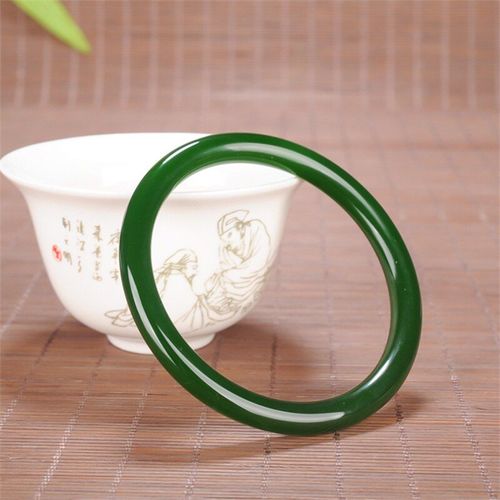 Bracelet En Jaspe Vert Sculpté À La Main Pour Hommes Et Femmes, 52-66mm, Amulette À La Mode, Cadeaux Porte-Bonheur Pour Hommes Et Femmes, Offre Spéciale