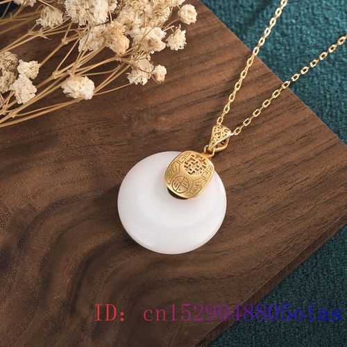 Pendentif En Jade Blanc Pour Femmes, Bijoux En Argent 925, Calcédoine, Mode, Pierres Précieuses Naturelles, Zircon, Cadeaux Pour Femmes, Collier En Cristal, Charme