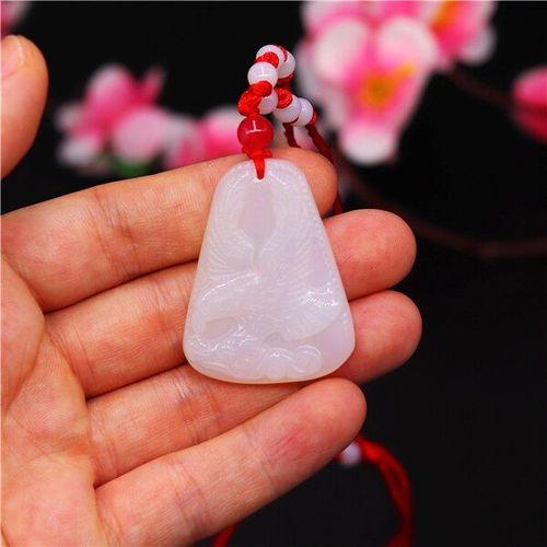 Collier Pendentif En Pierre D'agate De Jade Pour Hommes Et Femmes, Bijoux En Jade, Amulette Sculptée, Cadeaux Chinois Naturels