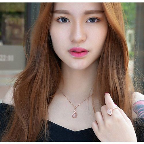 Collier Pendentif En Jade Rose Pour Femmes, Amulette Naturelle, Argent 925, Calcédoine, Cadeau À La Mode