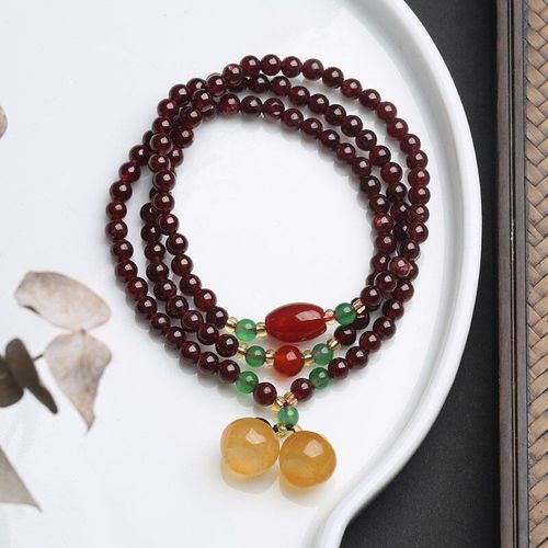 Bracelet En Grenat De Jade Naturel Sculpté À La Main, Accessoires, Bijoux À La Mode, Cadeaux Porte-Bonheur Pour Hommes Et Femmes, Offre Spéciale