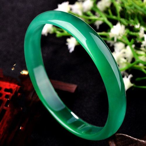 Bracelet En Agate De Jade Naturelle Sculptée À La Main, Rouge Et Vert, Bijoux À La Mode, Accessoires, Cadeaux De Chance Pour Hommes Et Femmes, Offre Spéciale, Bangle54-62mm