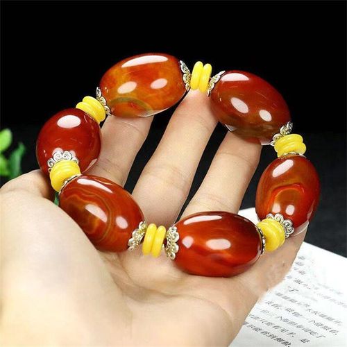 Bracelet En Cristal De Jade Naturel Sculpté À La Main, Agate Rouge, Accessoires De Mode, Cadeaux Porte-Bonheur Pour Hommes Et Femmes, Offre Spéciale