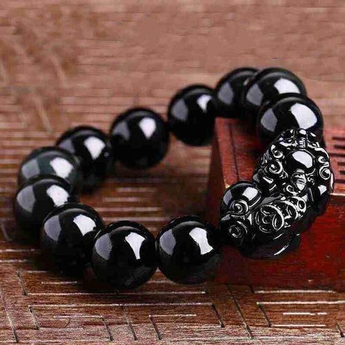 Bracelet En Jade Obsidienne Pixiu Sculpté À La Main, Perles De Bouddha, Baranglet, Accessoires De Mode, Cadeaux Porte-Bonheur Pour Hommes Et Femmes, Offre Spéciale