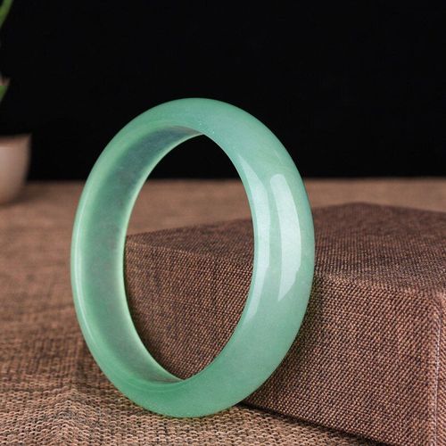 Bracelet En Jade Naturel Sculpté À La Main, Amulette Vert Clair 56-62mm, Bracelet À La Mode Pour Hommes Et Femmes, Cadeaux De Chance, Offre Spéciale