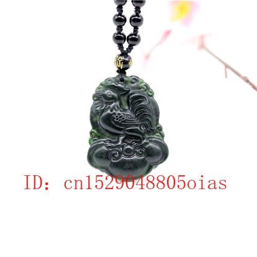 Pendentif En Jade Obsidienne Naturelle Pour Femmes, Collier De Perles, Amulette Sculptée, Bijoux Fins, Cadeaux De Charme À La Mode