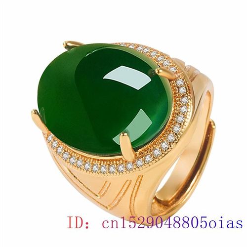Bague En Jade Vert Pour Hommes Et Femmes, Bijoux En Pierre Précieuse, Amulette En Zircon Argent 925, Cristal Naturel, Calcédoine, À La Mode, Idée Cadeau