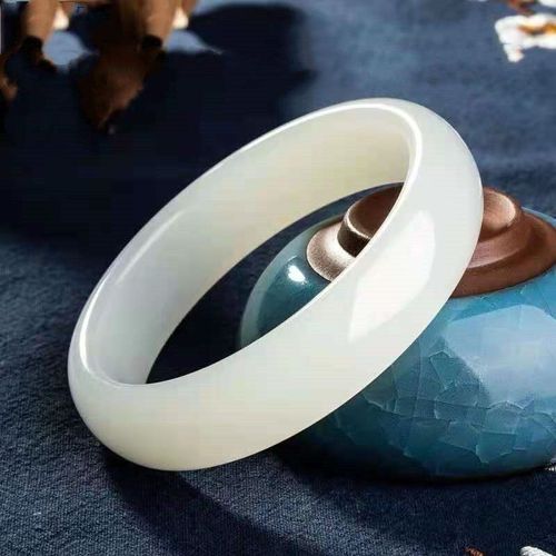 Bracelet En Jade Blanc Sculpté À La Main En Hétian Pour Hommes Et Femmes, Amulette À La Mode, Cadeau Porte-Bonheur, Offre Limitée