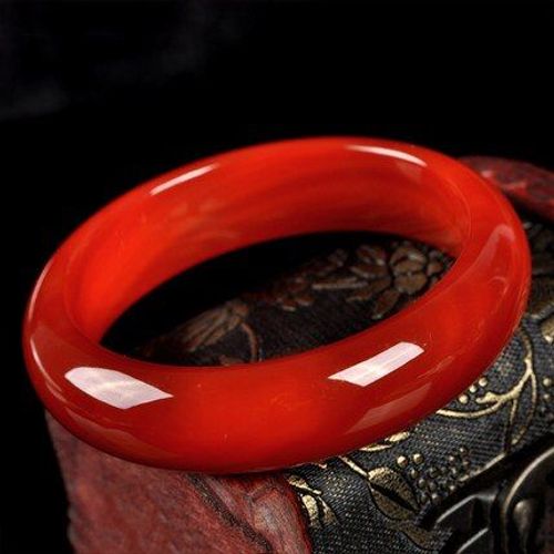 Bracelets En Agate Rouge Naturelle Sculptée À La Main Pour Femmes, Bijoux En Jade, Jadéite, Bracelet Avec Certificat Supplémentaire, Rubis