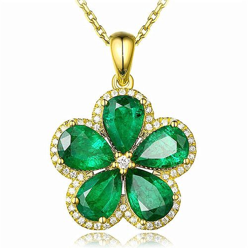 Collier Avec Pendentif En Cristal Vert Émeraude Pour Femme, Bijoux Ras Du Cou, Couleur Or 18k, Cadeau D'anniversaire