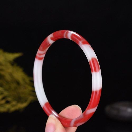 Bracelet En Jade Naturel Sculpté À La Main, Poulet Sang Rouge Et Blanc, Baranglet 56-62mm, À La Mode, Cadeaux De Chance Pour Hommes Et Femmes, Offre Spéciale