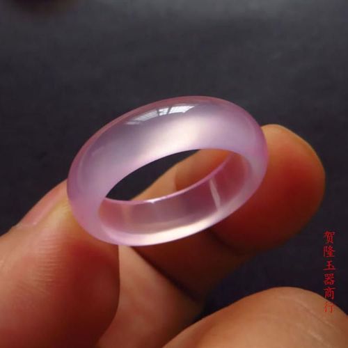 Bague En Jade Naturel Véritable Pour Hommes Et Femmes, Calcédoine Rose, Anneau En Pierre De Jades Certifié À La Main, Cadeau Pour Petite Amie Ou Maman