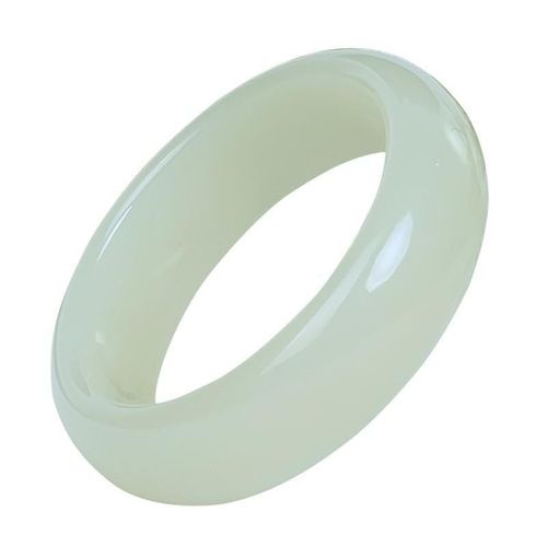 Bracelet En Jade Blanc Naturel De Haute Qualité, Amulette Porte-Bonheur Sculptée À La Main Pour Femmes Et Hommes