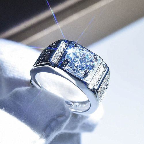 Bague De Luxe En Cristal Rouge Pour Homme, Bague En Diamant, Couleur Or, Bijoux Tendance, Accessoires De Fête, Cadeaux