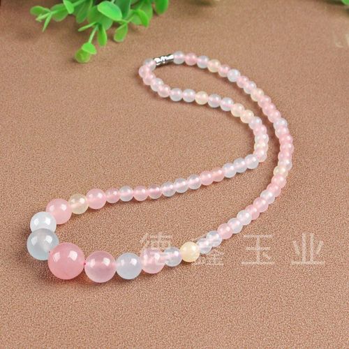 Collier En Cristal De Morganite Rose Naturel Véritable Pour Femmes, Bijoux Fins, Perles De Morganite Perlées, Colliers Ras De Cou, Cadeaux Pour Dames