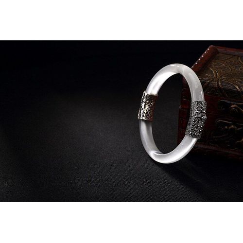 Bracelet ¿Il De Chat En Argent Sterling 925 Pour Femme, Bijou Naturel, Amulette Porte-Bonheur, Vert, Cadeaux Pour Petite Amie Ou Maman