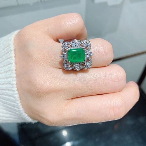 Bague De Luxe En Argent Sterling 925 Pour Femmes, 8x10, Paraiba, Tourmaline, Citrine, Émeraude, Rubis, Pierre Précieuse, Cadeau De Mariage, Bijoux Fins