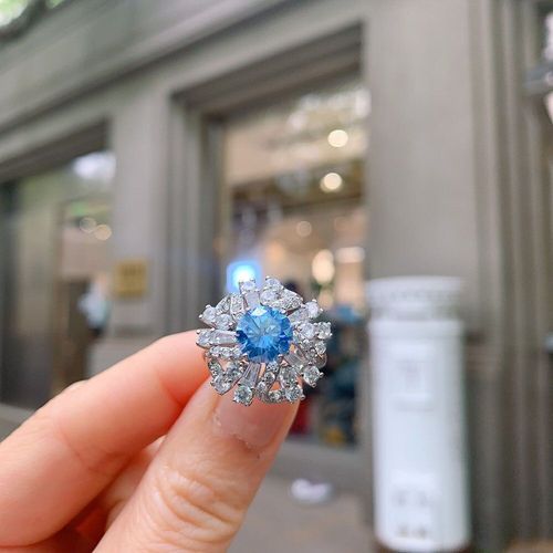 Bagues De Mariage En Argent Sterling 925 Pour Femmes, Bijoux Fins, Rétro, Design De Fleur, Paraiba, Tourmaline, Saphir, Rubis, Laboratoire, Diamant