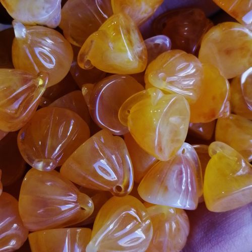 Perle De Lotus En Ambre De La Baltique Naturelle, Pour La Fabrication De Bijoux, Bracelets En Sucre, Collier Ambru, Cire De Miel, Perles, Accessoires Bijoux