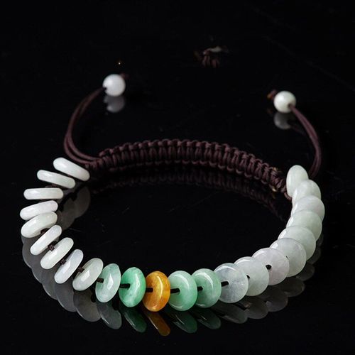 Bracelet En Jade Avec Boucle Pour Homme Et Femme, Bijou Naturel Sculpté À La Main, En Forme De Glace, Fait À La Main, Bijoux À La Mode, Amulette, Cadeaux Porte-Bonheur, Offre Spéciale