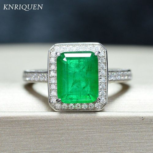 Bagues De Fiançailles En Argent Sterling 2020 Pour Femmes, Bijoux Fins De Laboratoire, Émeraude Synthétique, Diamant, De Mariage, Tendance, 925