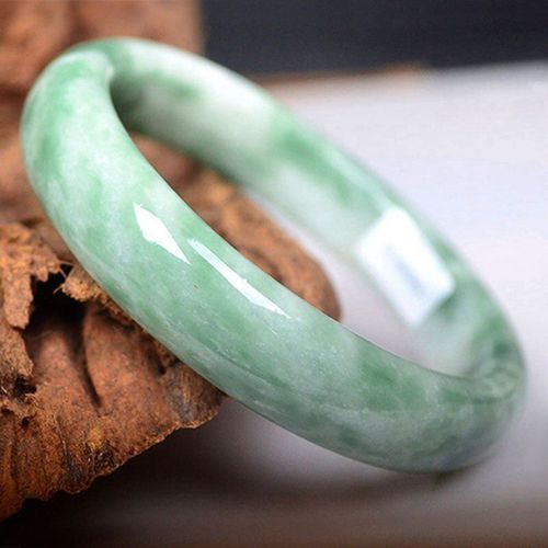 Bracelet En Jade Vert Naturel, Bijou Authentique Sculpté À La Main, Accessoires De Mode Pour Hommes Et Femmes Avec Boîte