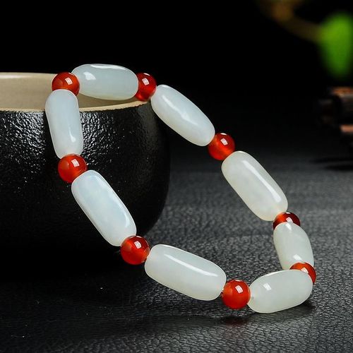 Bracelet En Jade Naturel Pour Femmes, Bijoux En Jade Hetian, Certifié, Élastique, À La Mode