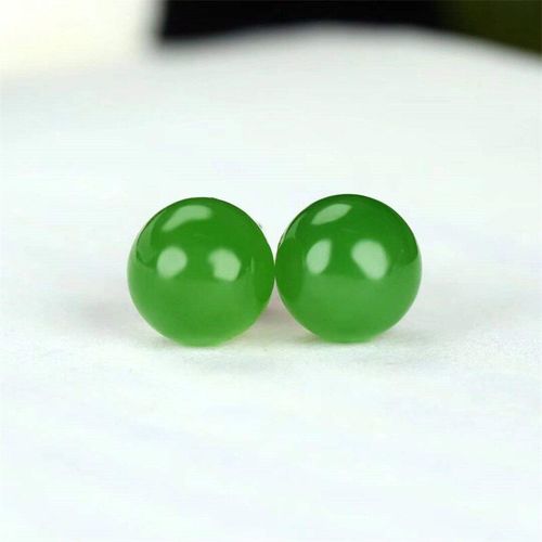Boucles D'oreilles En Jaspe Naturel Sculpté À La Main, En Argent 925, Perles Rondes En Mosaïque, Clous, Bijoux À La Mode, Cadeaux De Chance Pour Hommes Et Femmes, Offre Spéciale