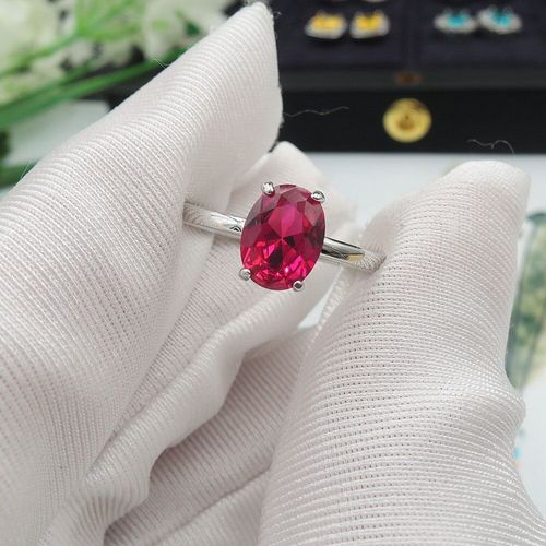 Bagues Vintage En Argent Sterling 925, 6x8mm, En Pierre Précieuse De Tanzanite, Pour Petite Amie, Cadeau De Mariage, Vente En Gros