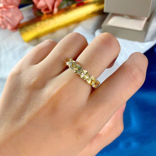 Bagues De Mariage En Argent Sterling 925 Jaune Clair, Bijoux Fins De Laboratoire En Moissanite Topaze, Cadeau Pour Femmes, Nouvel Arrivage