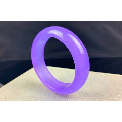 Bracelet En Jade Violet Naturel Authentique, Accessoires De Bijoux À La Mode, Sculpté À La Main En Émeraude, Cadeau De Fête Pour Femmes