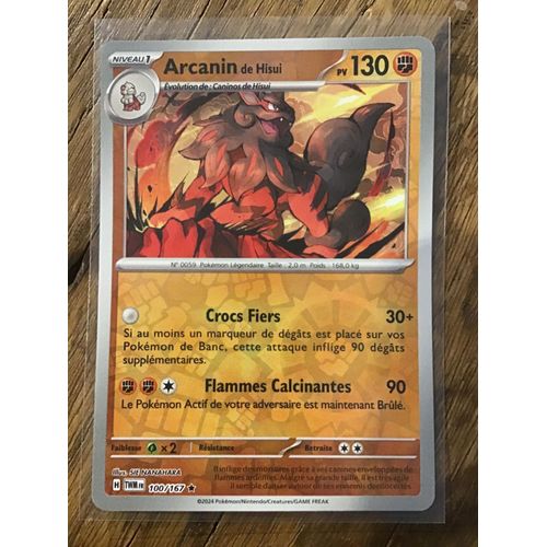 Arcanin De Hisui Reverse 100/167 Série Écarlate Et Violet Mascarade Crépusculaire