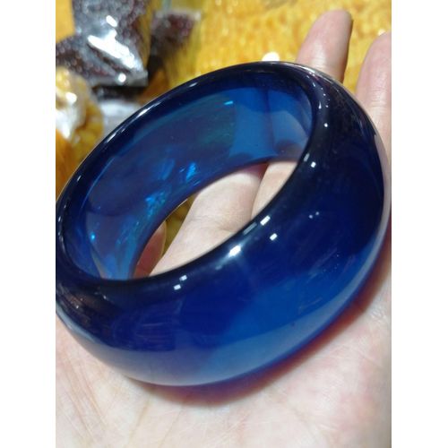 Bracelet En Ambre Naturel Bleu Pour Femmes, Fait À La Main, Accessoires De Bijoux, Cadeaux Porte-Bonheur Pour Maman Et Petite Amie