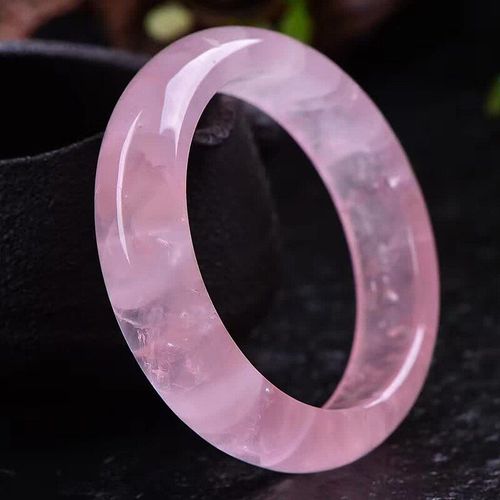 Bracelets En Pierre De Jades Naturelle Rose Fin Pour Filles Et Femmes, Bijoux Porte-Bonheur En Cristal, Accessoires À La Mode