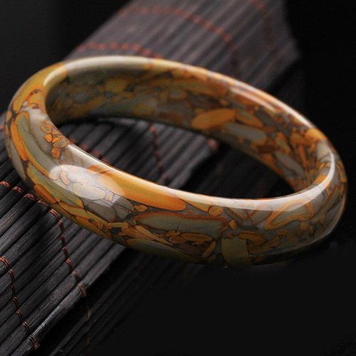 Bracelet En Jade Sculpté À La Main, Bande Large Colorée Naturelle, Bijoux Boutique, Amulette Porte-Bonheur, Cadeaux Pour Hommes Et Femmes