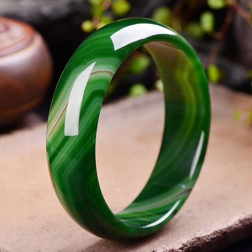 Bracelet En Agate Verte Naturelle Faite À La Main Pour Femmes, En Calcédoine, En Mosaïque, Jade, Décoration De Souhait, Blanc