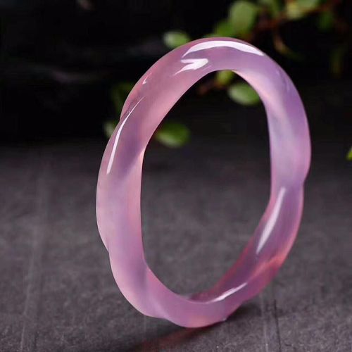 Bracelets En Jade De Calcédoine Violette Naturelle Pour Femmes Et Hommes, Bijoux Fins En Pierre De Jades Certifiée Authentique