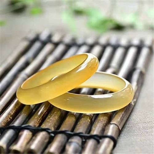 Bracelets En Agate Jaune Naturelle Pour Femmes, Bijoux Fins, Vrai Jades, Calcédoine, Cadeaux, Accessoires Pour Dames