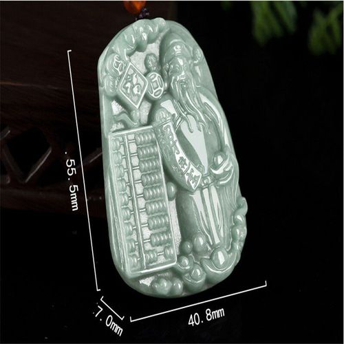 Collier En Jade Naturel Sculpté À La Main, Émeraude, Dieu De La Richesse, Pendentif, Bijoux À La Mode, Amulette, Cadeaux Porte-Bonheur Pour Hommes Et Femmes, Offre Spéciale