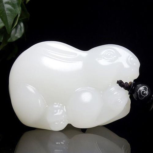 Collier En Lapin De Jade Naturel Sculpté À La Main, Pendentif, Jouet, Bijoux À La Mode, Accessoires, Cadeaux Porte-Bonheur Pour Hommes Et Femmes, Offre Spéciale