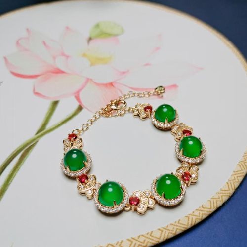 Bracelet En Jade Vert Naturel Véritable Pour Femmes, Bijoux, Accessoires, Chrysoprase, Calcédoine, Jades, Pierres Précieuses Certifiées