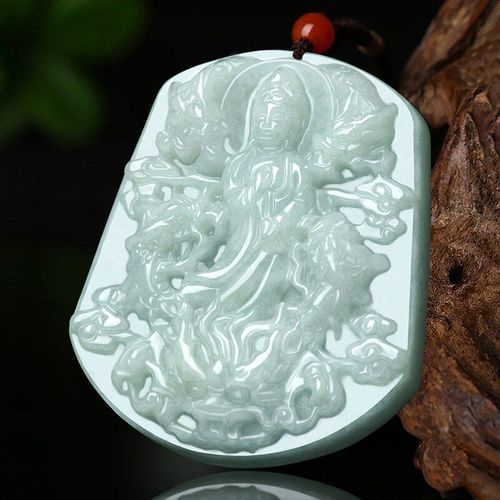 Collier En Jade Naturel Sculpté À La Main, Pendentif, Guanyin, Accessoires De Bijoux, Cadeaux Porte-Bonheur Pour Hommes Et Femmes, Offre Spéciale