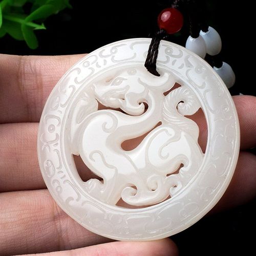 Collier En Jade Hétian Sculpté À La Main, Pendentif En Jaspe De Dragon Antique Ajouré, Bijoux À La Mode, Cadeaux De Chance Pour Hommes Et Femmes, Offre Spéciale